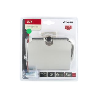 Бумагодержатель с крышкой Fixsen Lux Satin, сатин (FX-16010)